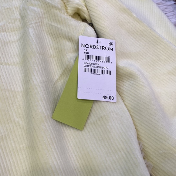 NWT Bp X Wildfang Quarter Zip Mock Neck Velour Corduroy Pullover - Picture 4 of 5